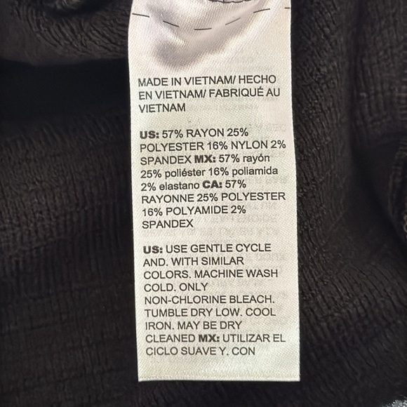 Chico's Ribbed Knit Structured Tunic Top Black - Picture 5 of 10